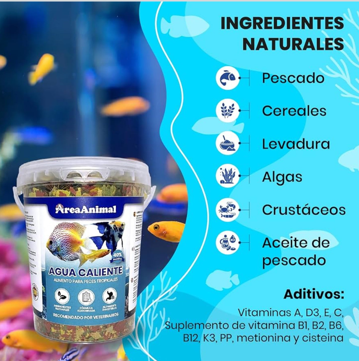 Comida para peces tropicales