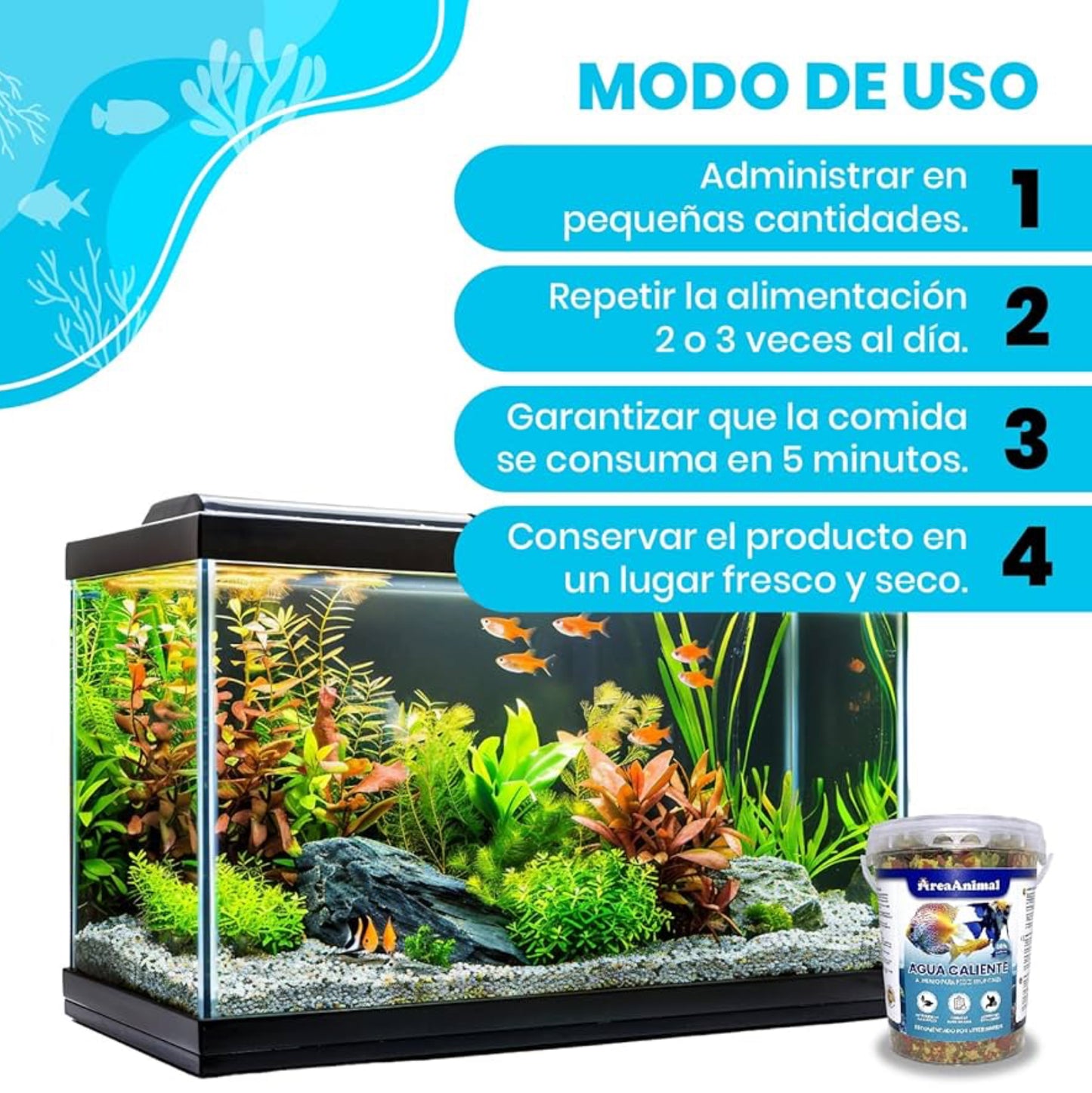 Comida para peces tropicales