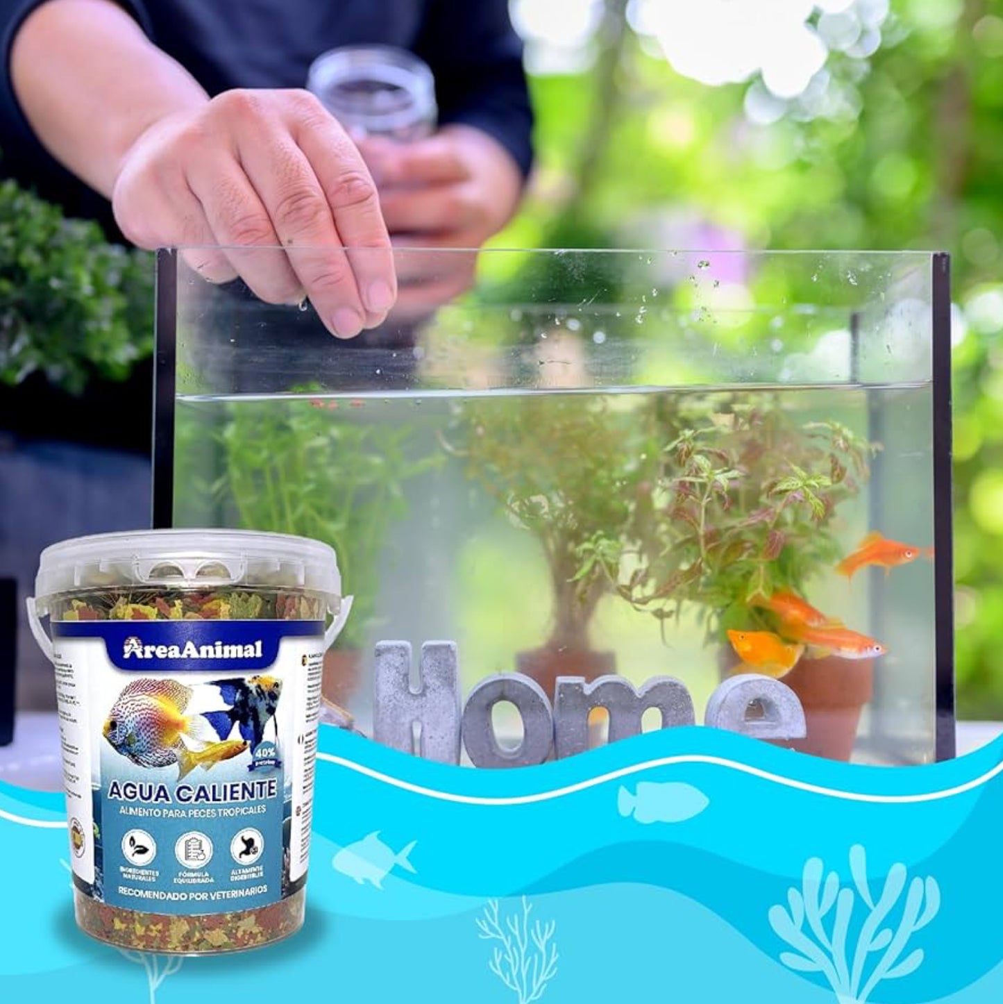 Comida para peces tropicales