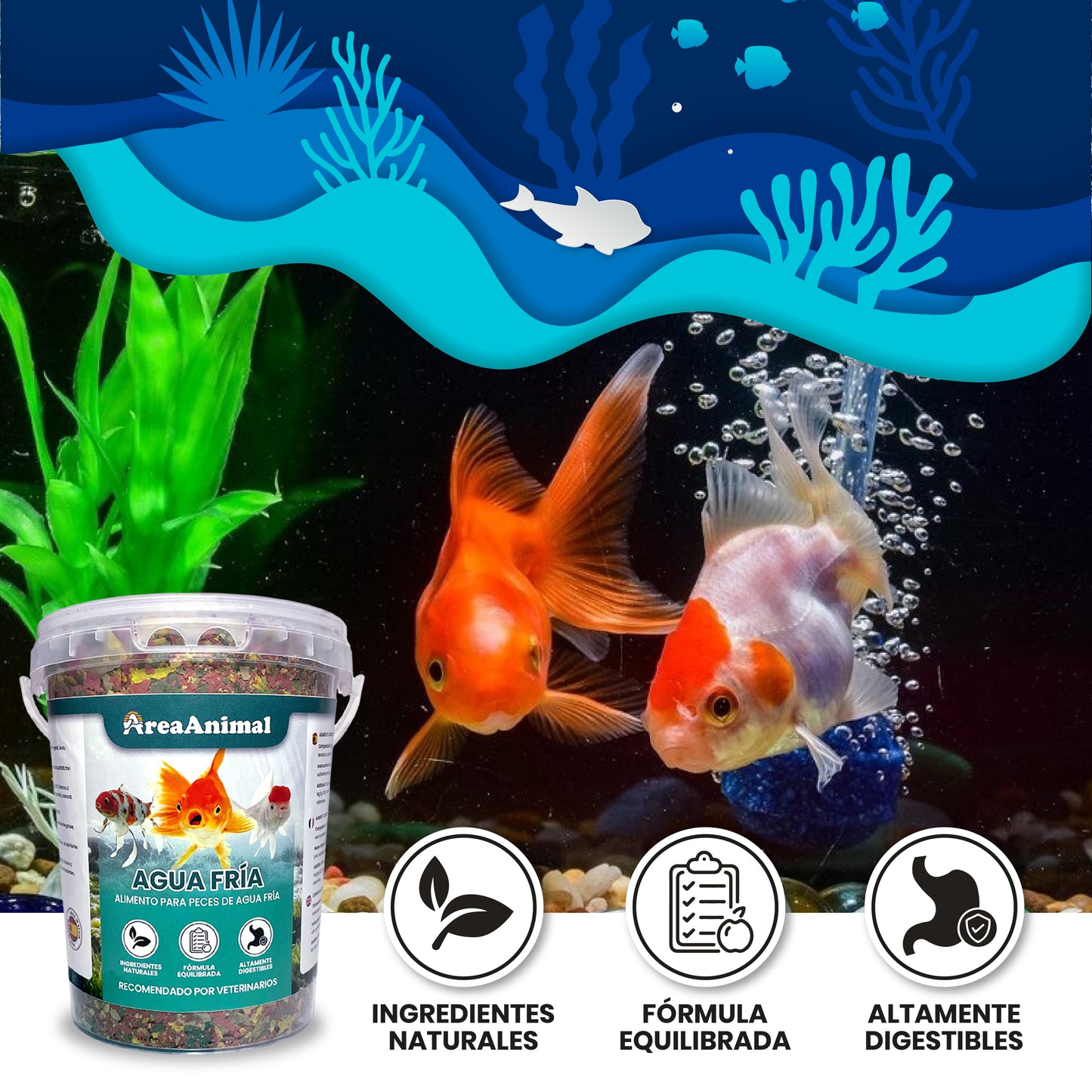 Comida para peces de agua fría