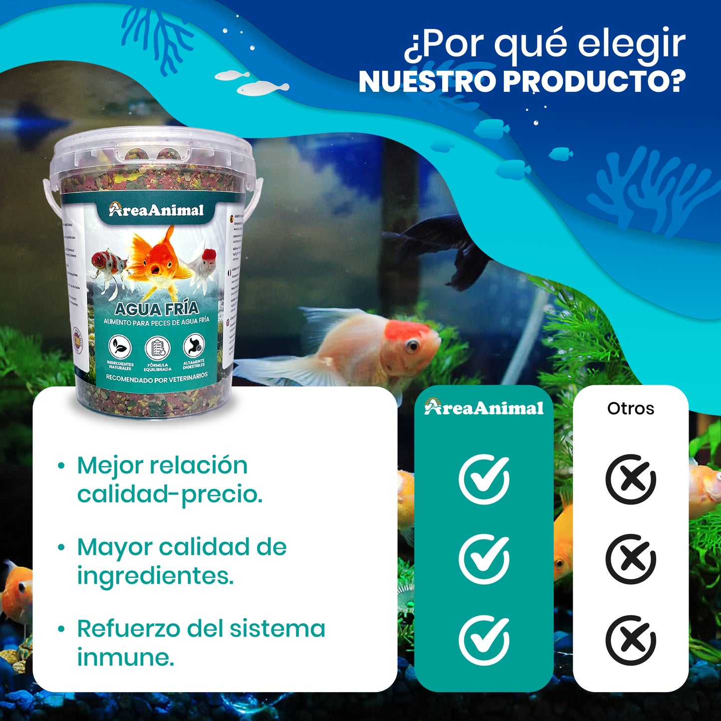 Comida para peces de agua fría