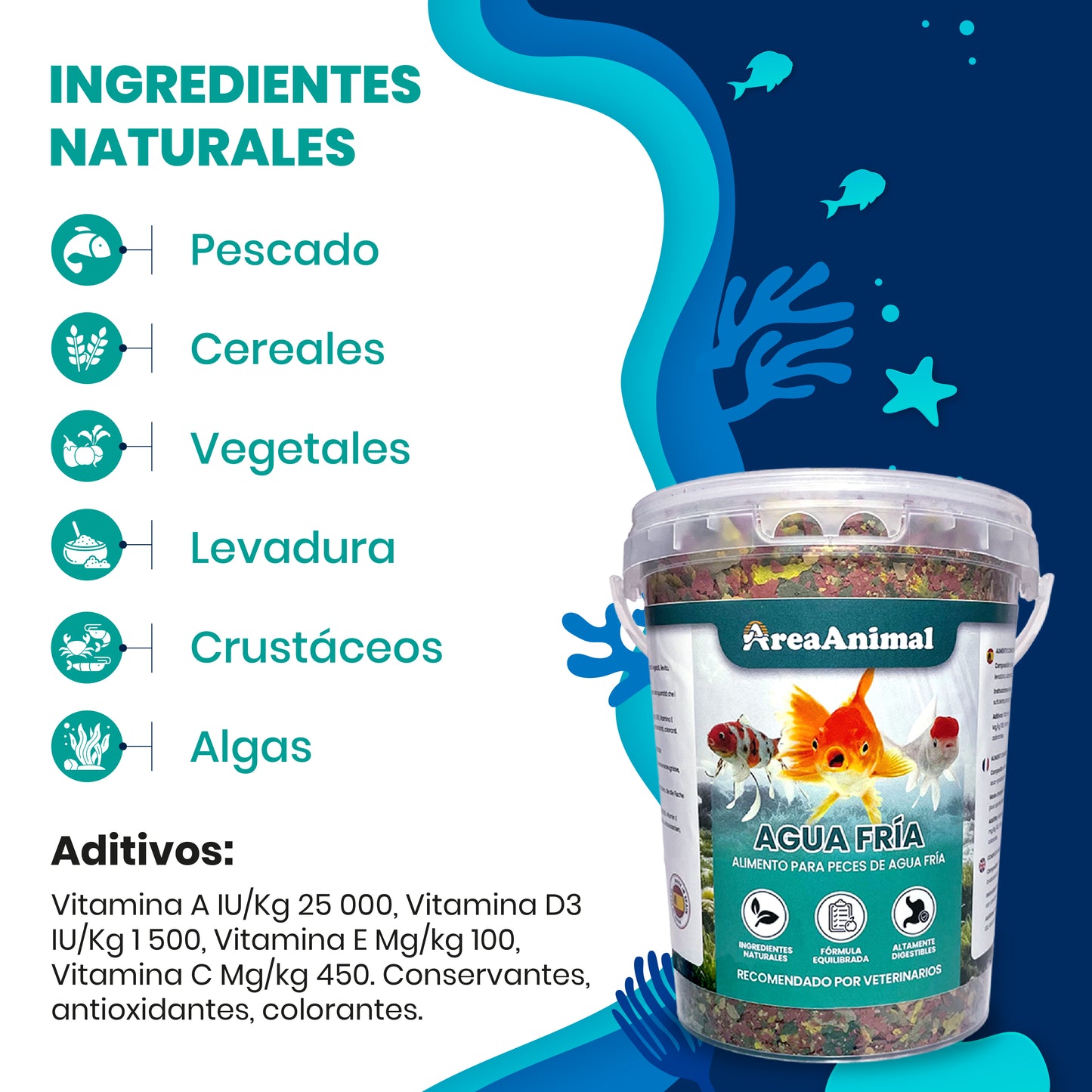 Comida para peces de agua fría