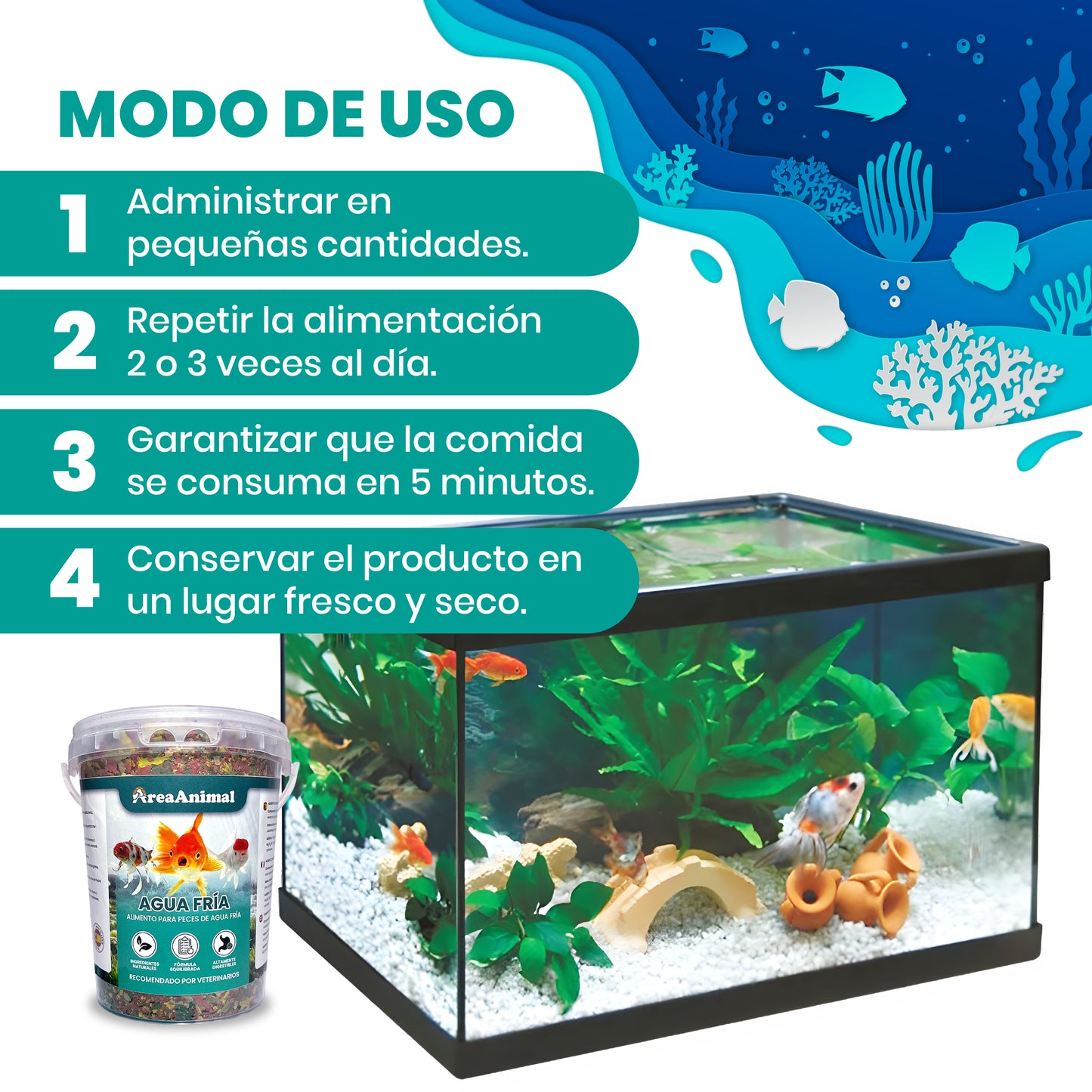 Comida para peces de agua fría