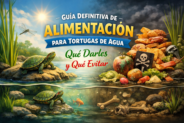 Guía definitiva de alimentación para tortugas de agua: qué darles y qué evitar