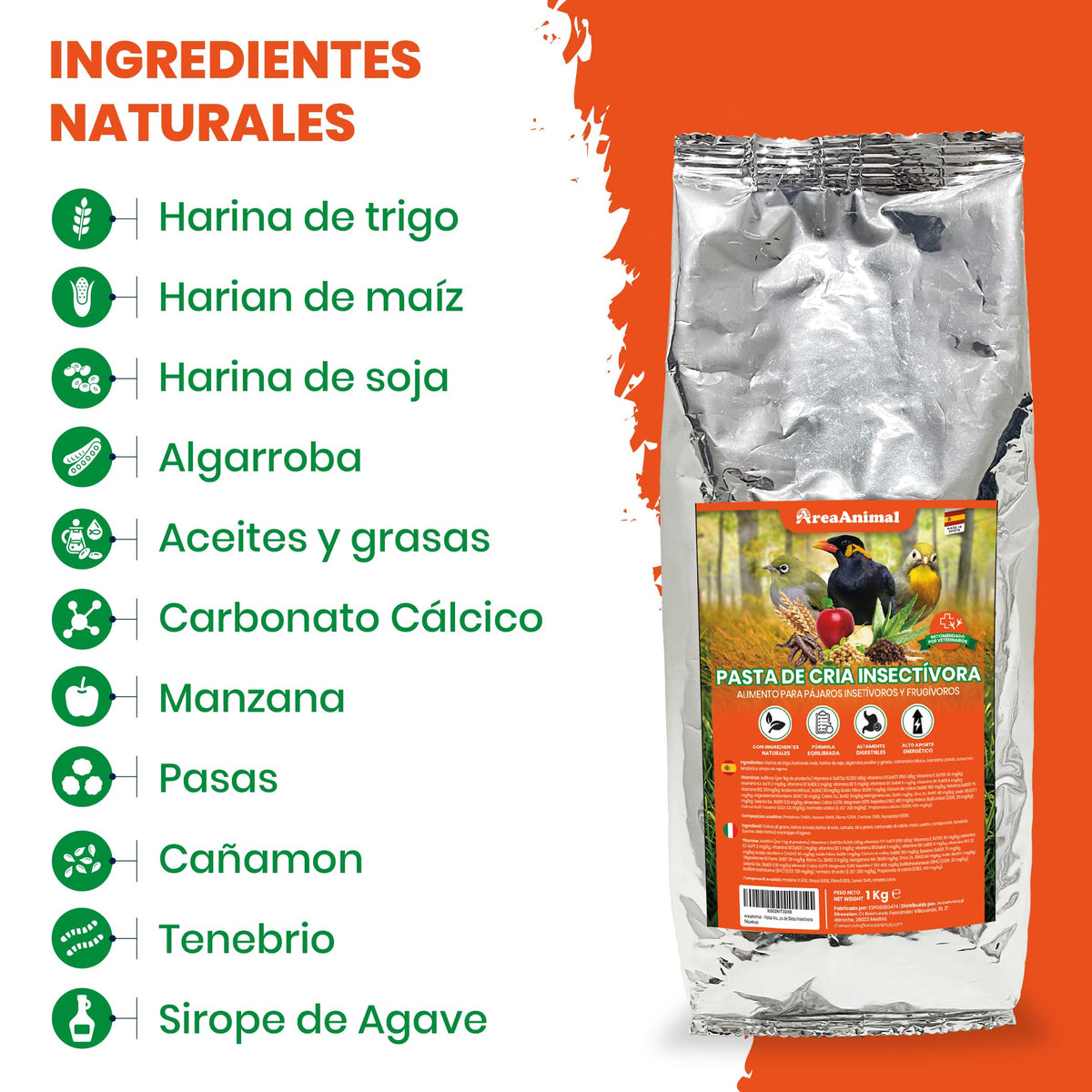Pasta para Pájaros Insectívoros · 1 kg