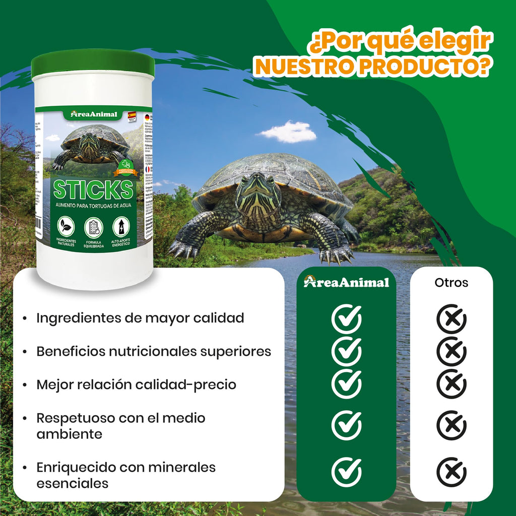 Sticks para Tortugas de Agua · 250 g