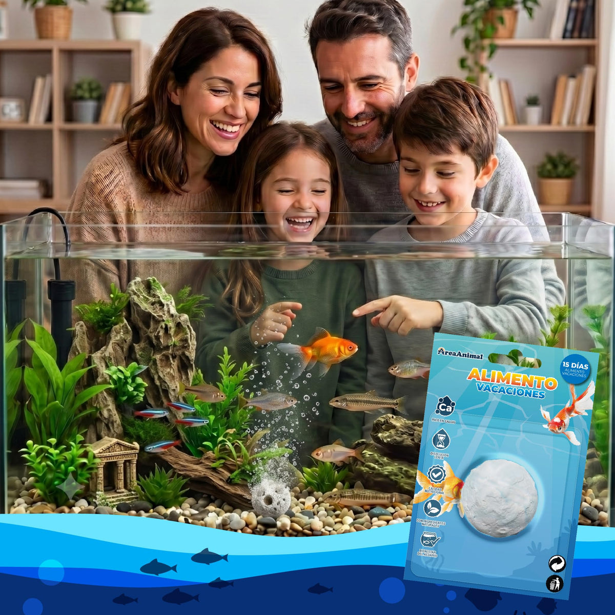 Comida de Vacaciones para Peces (15 días) · 4 uds