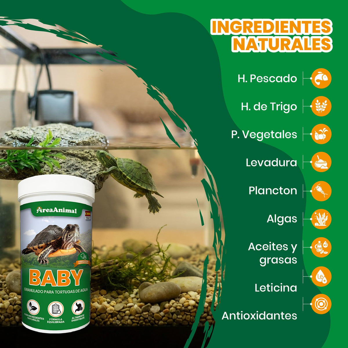 Granulado para Tortugas Bebé · 100 g