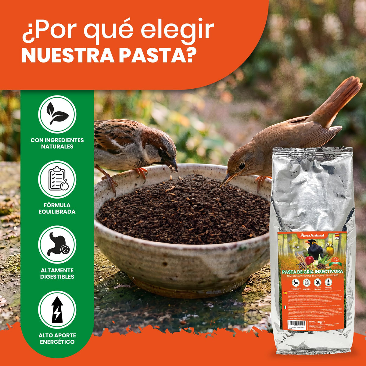 Pasta para Pájaros Insectívoros · 1 kg