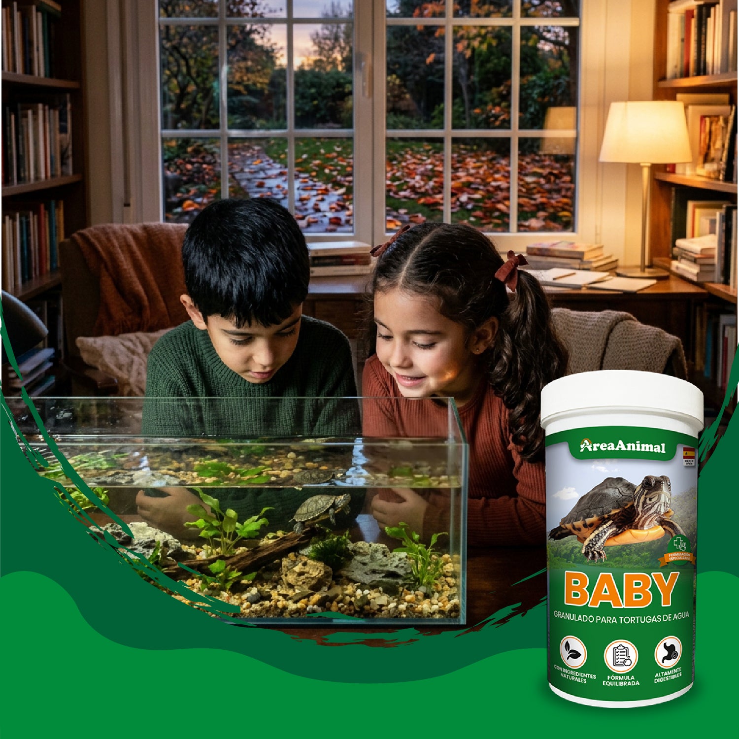 Comida para Tortugas de Agua Bebé 100g/250ml