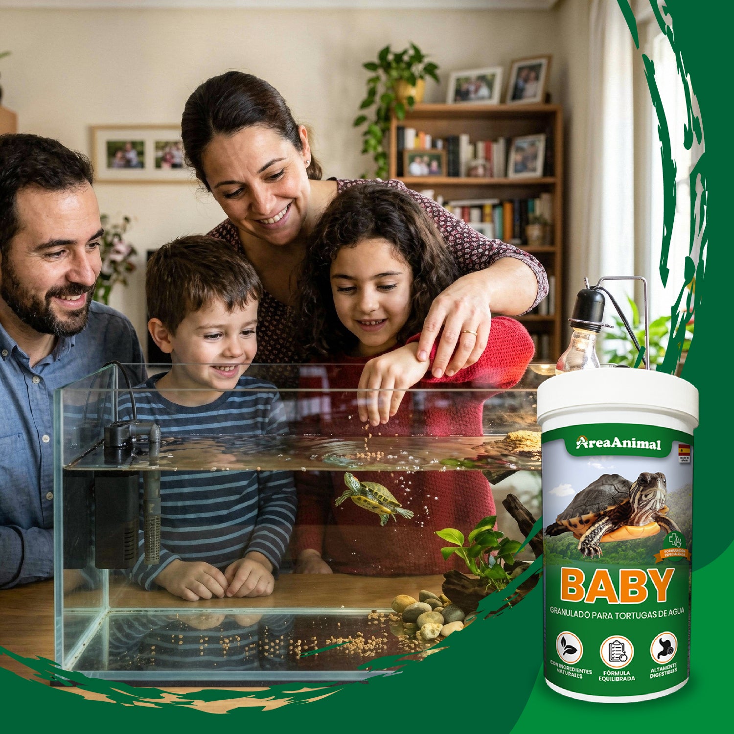 Comida para Tortugas de Agua Bebé 100g/250ml