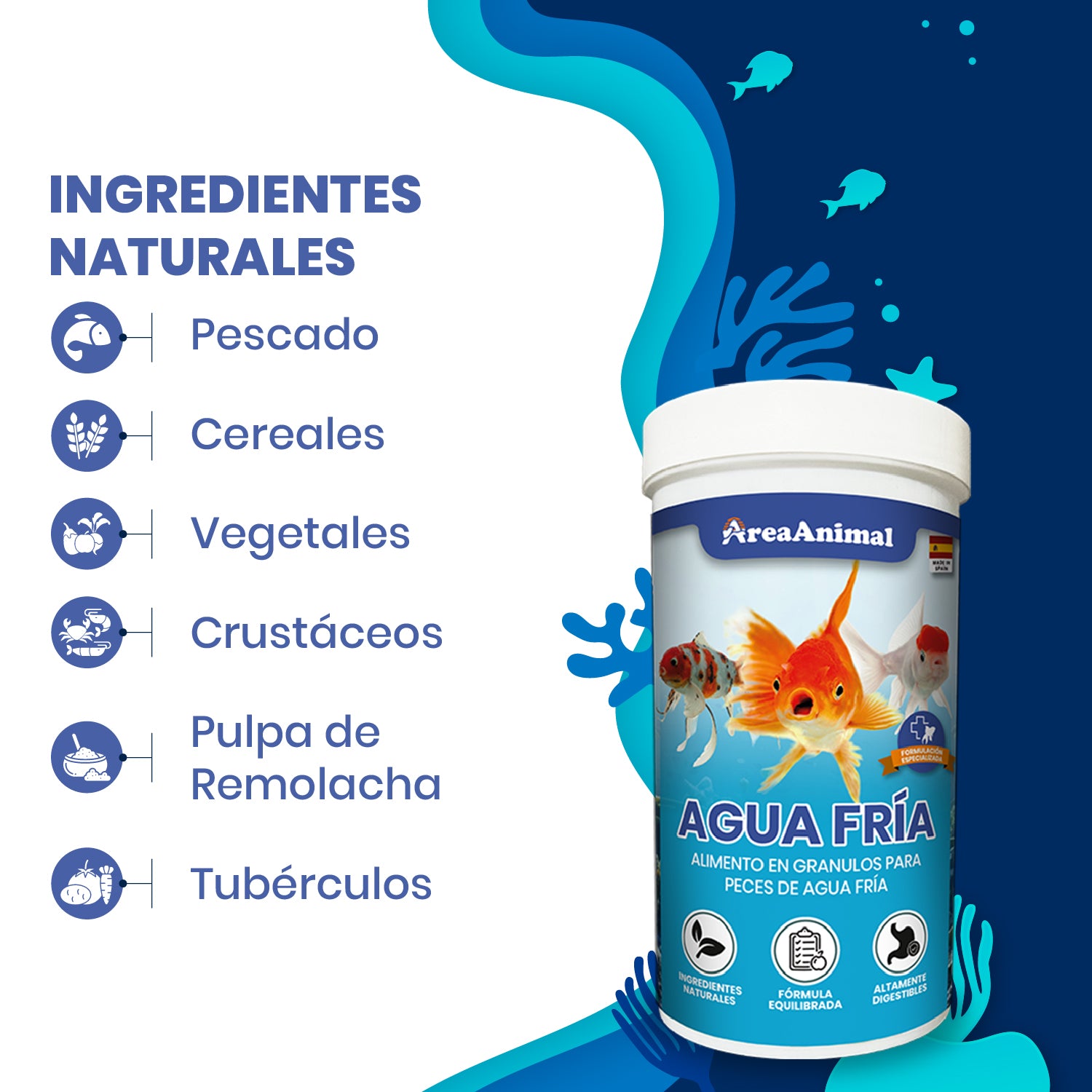 Granulado para Peces de Agua Fría 120g/250ml