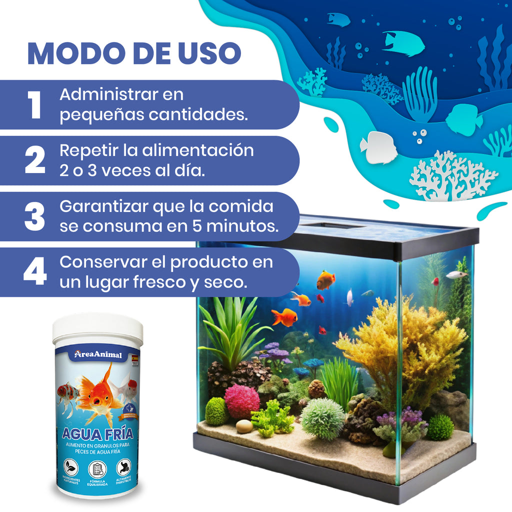 Granulado para Peces de Agua Fría 120g/250ml