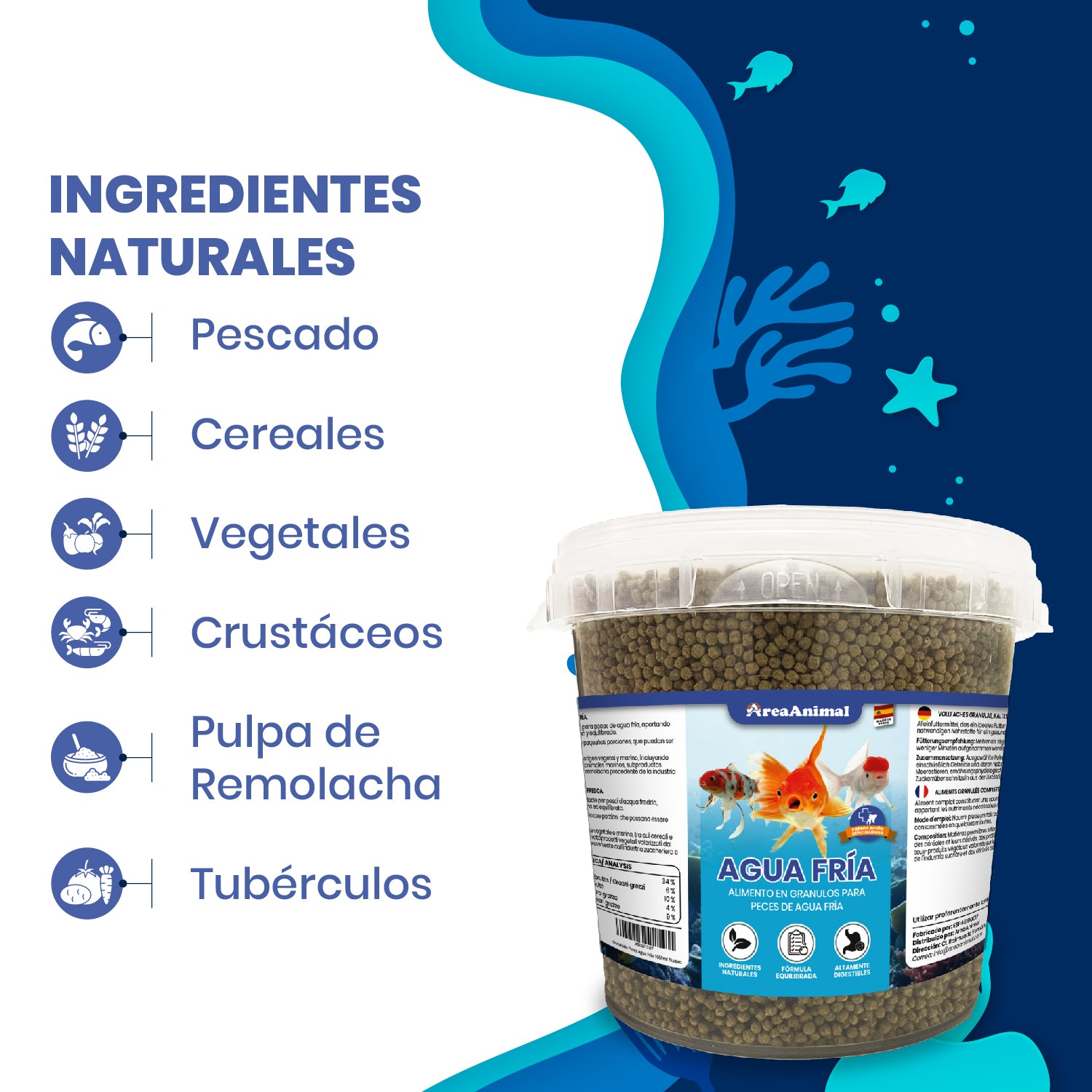 Granulado para Peces de Agua Fría 330g/750ml