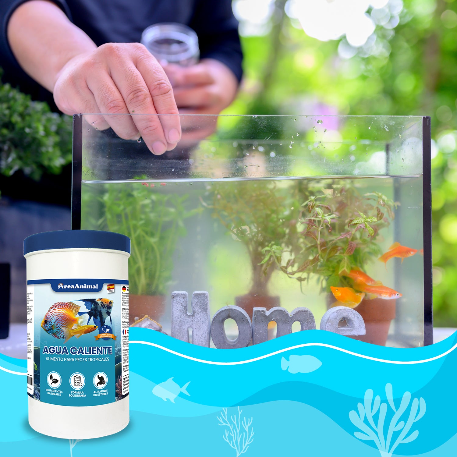 Escamas para Peces de Agua Caliente 180g/1L