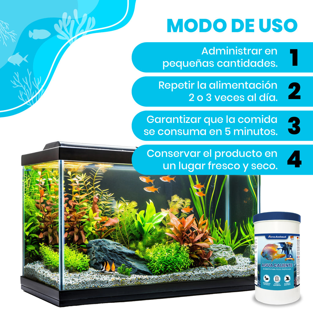 Escamas para Peces de Agua Caliente 180g/1L