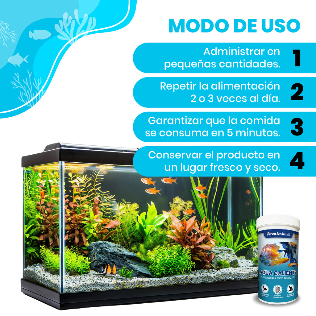Escamas para Peces de Agua Caliente 50g/250ml