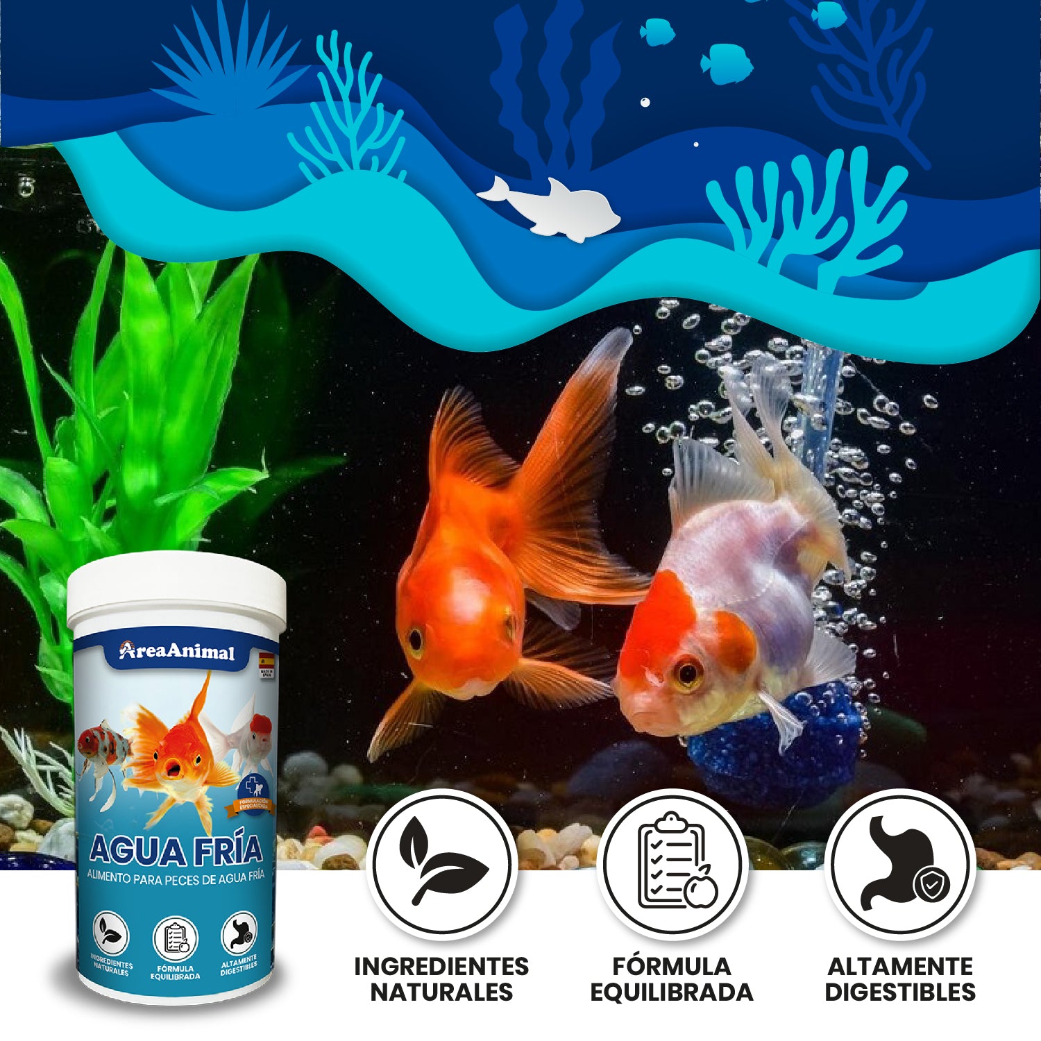 Escamas para Peces de Agua Fria 50g/250ml