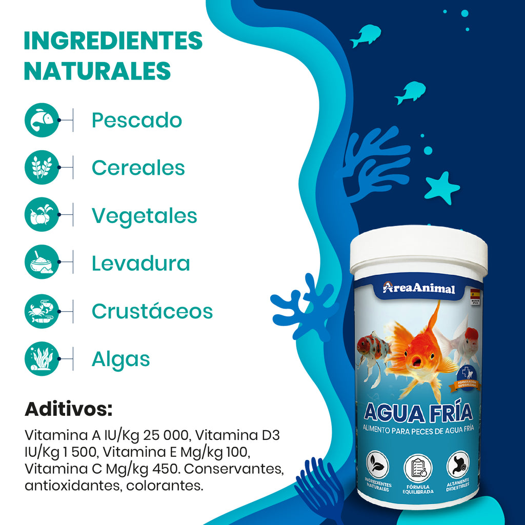 Escamas para Peces de Agua Fria 50g/250ml