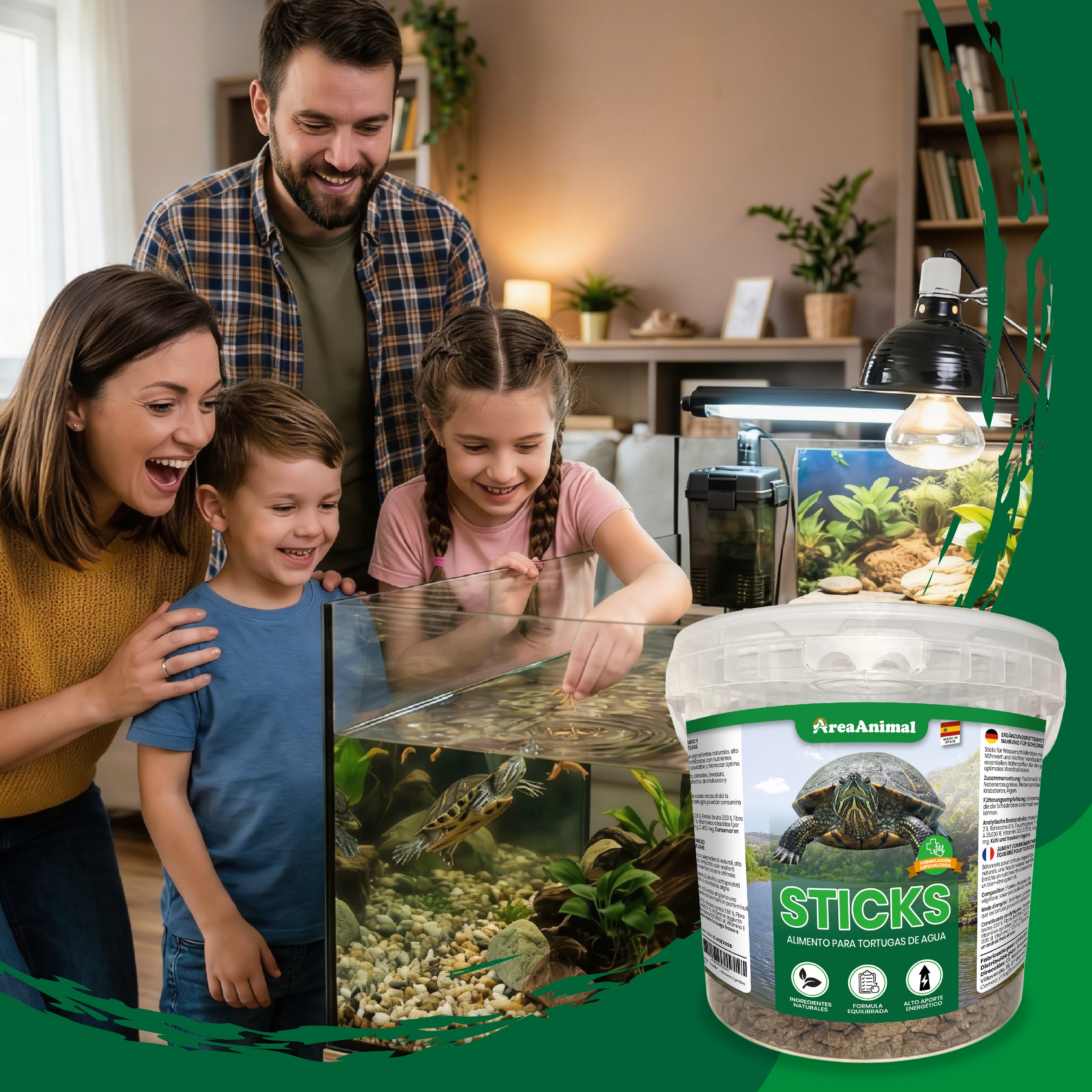 Comida para Tortugas de Agua 1,5kg/5,5L