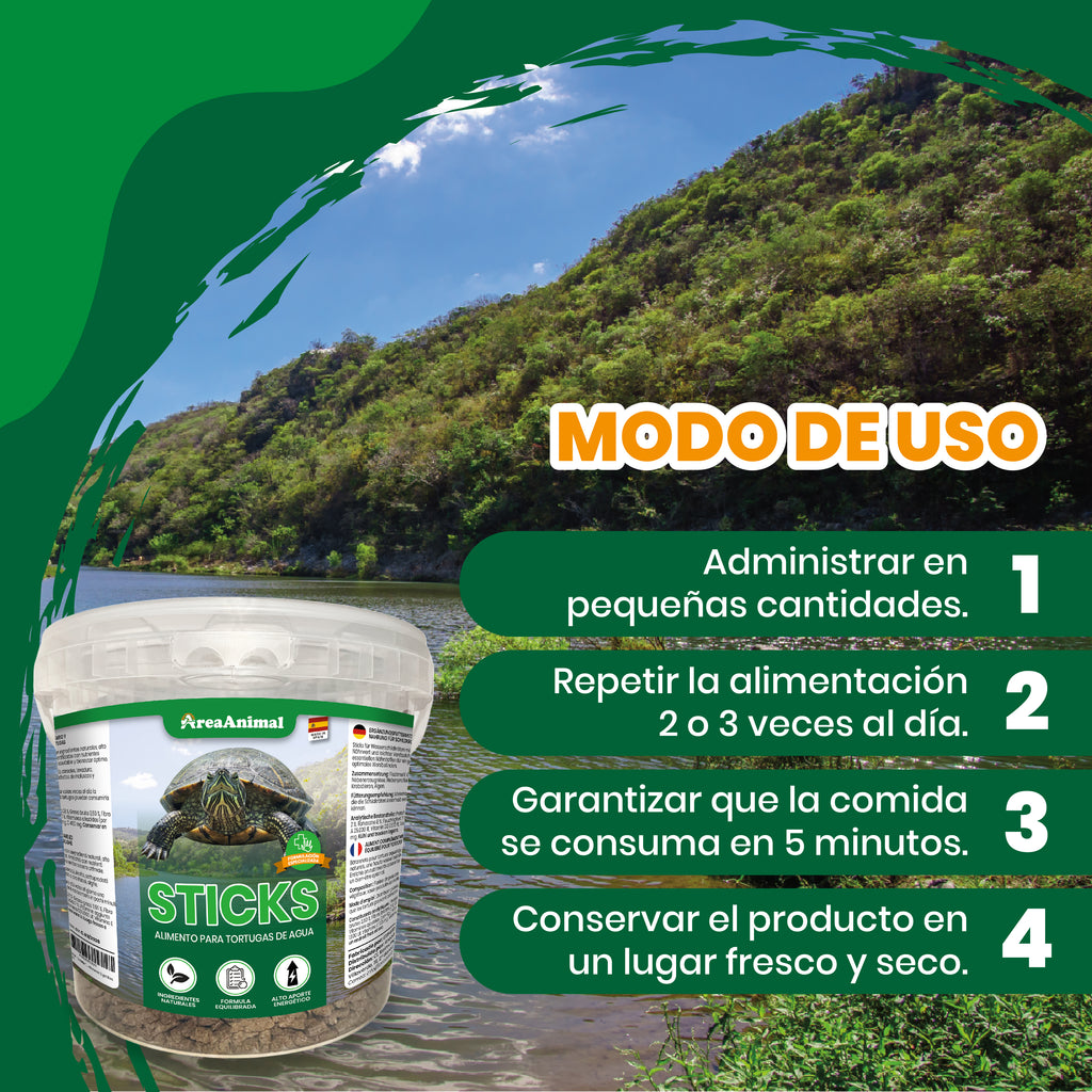 Comida para Tortugas de Agua 1,5kg/5,5L