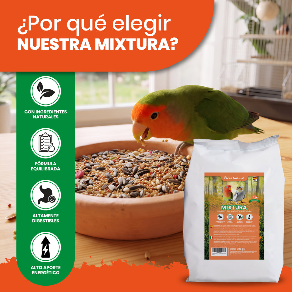 Mixtura agaporni y ninfa · 900 g