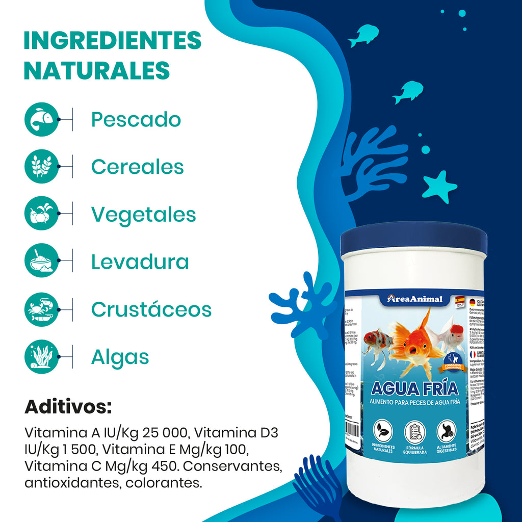 Escamas para Peces de Agua Fria 160g/1L