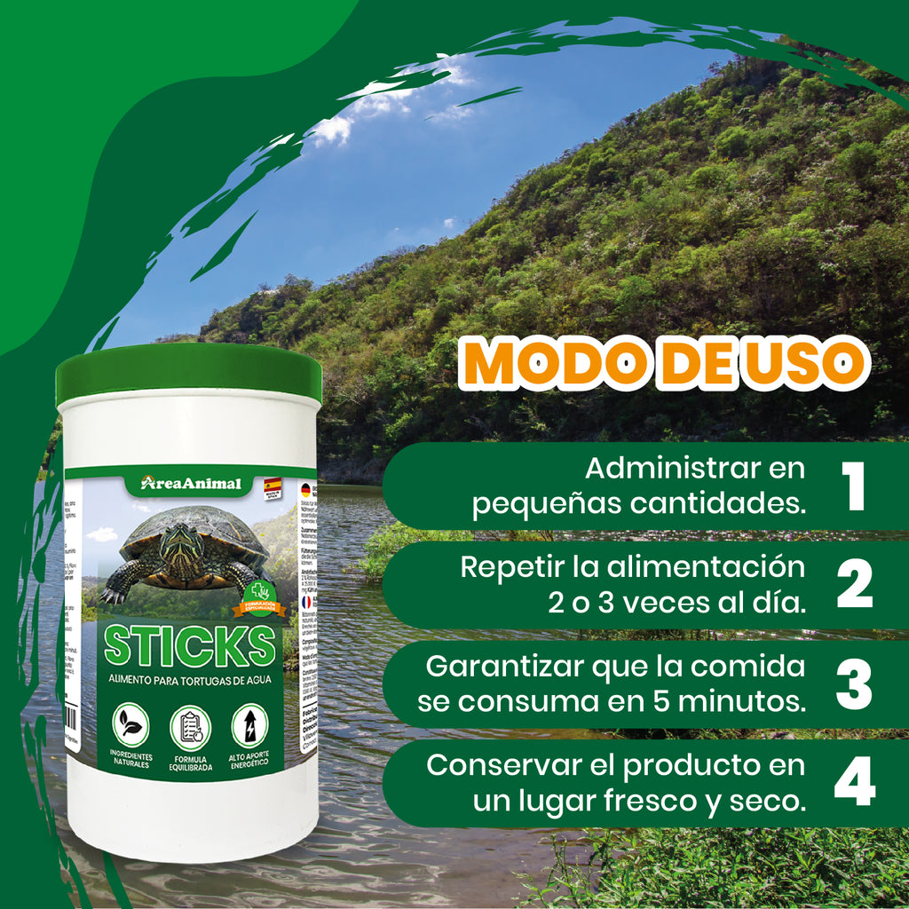 Comida para Tortugas de Agua 250g/1L