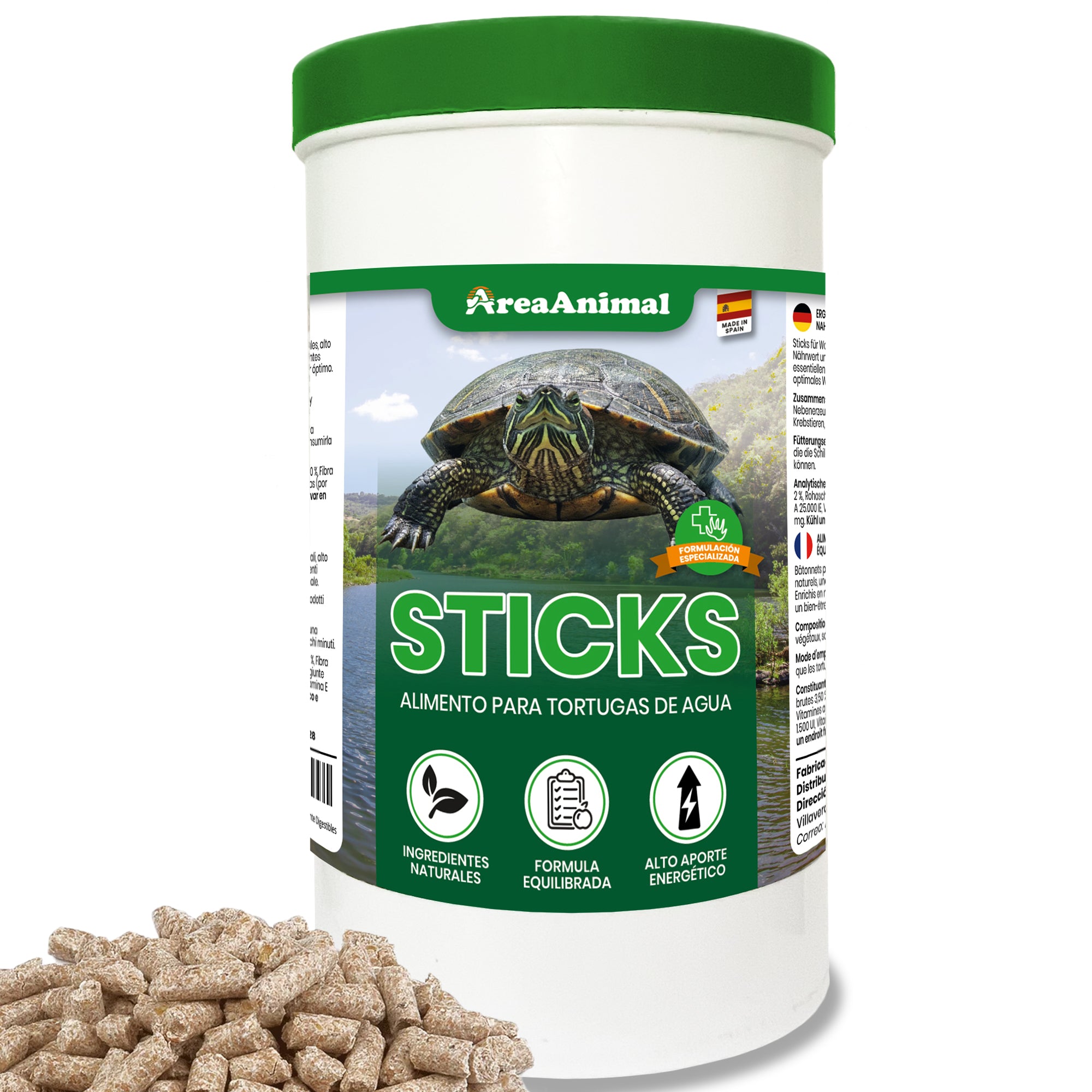 Comida para Tortugas de Agua 250g/1L