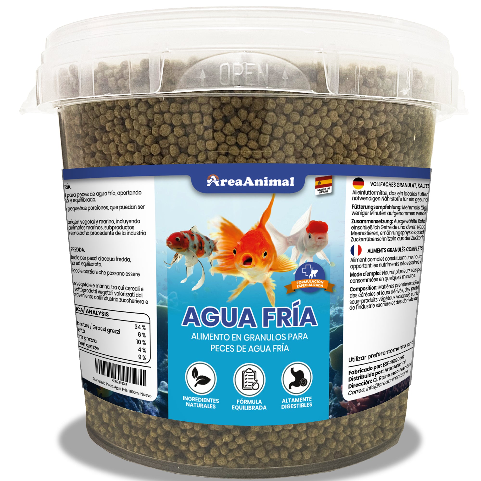 Granulado para Peces de Agua Fría 330g/750ml